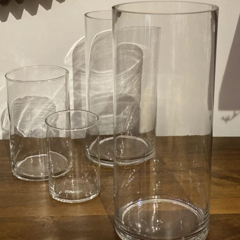 Clear Cylinder Vase (Platinum)